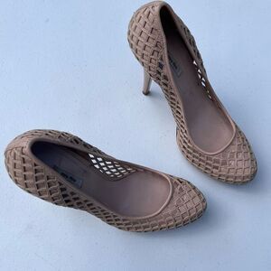 Miu Miu Nude Lattice Heels